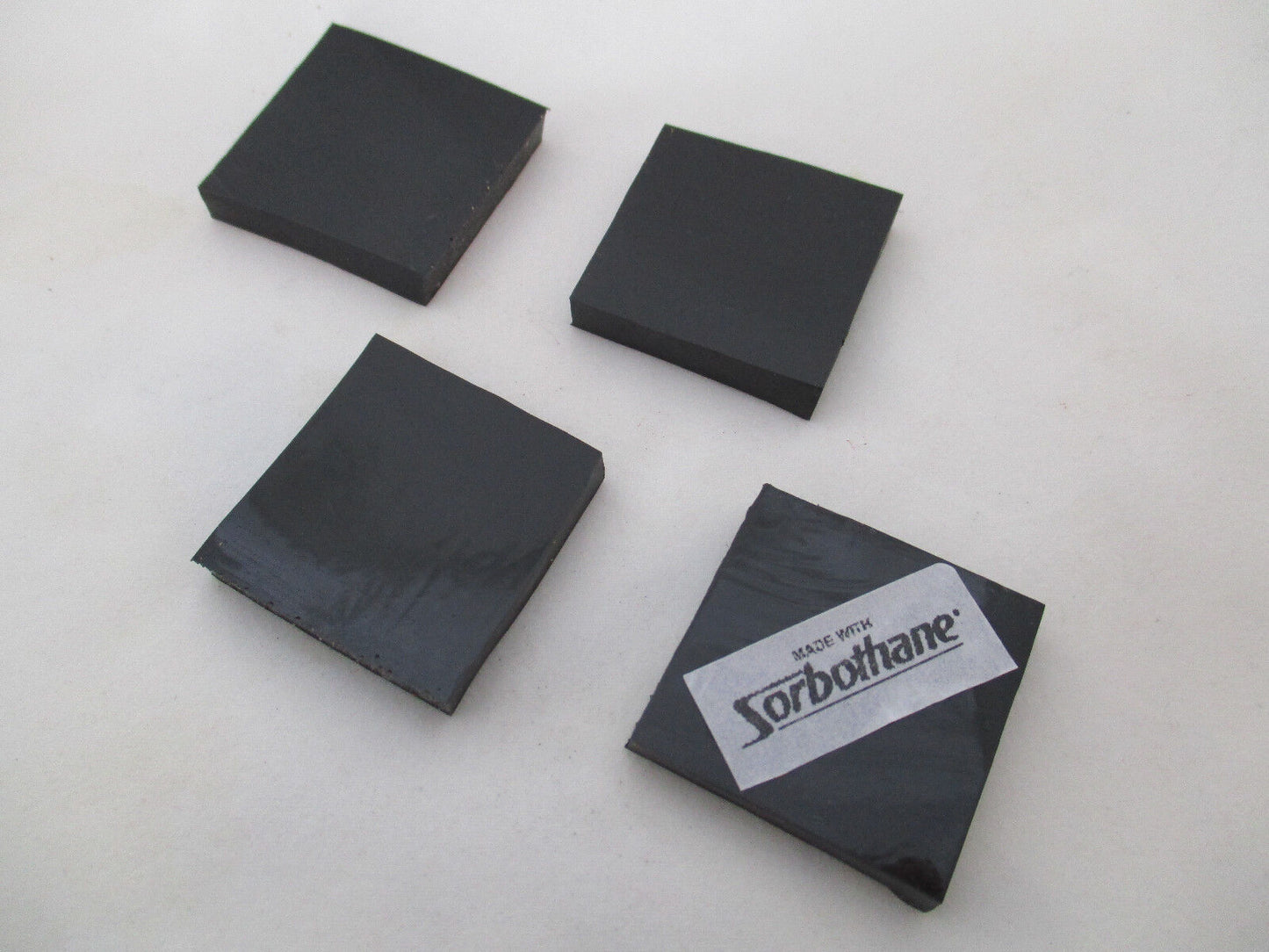 Sorbothane Vibration Isolation Pads 3x25x25mm or 6x25x25mm 4pc