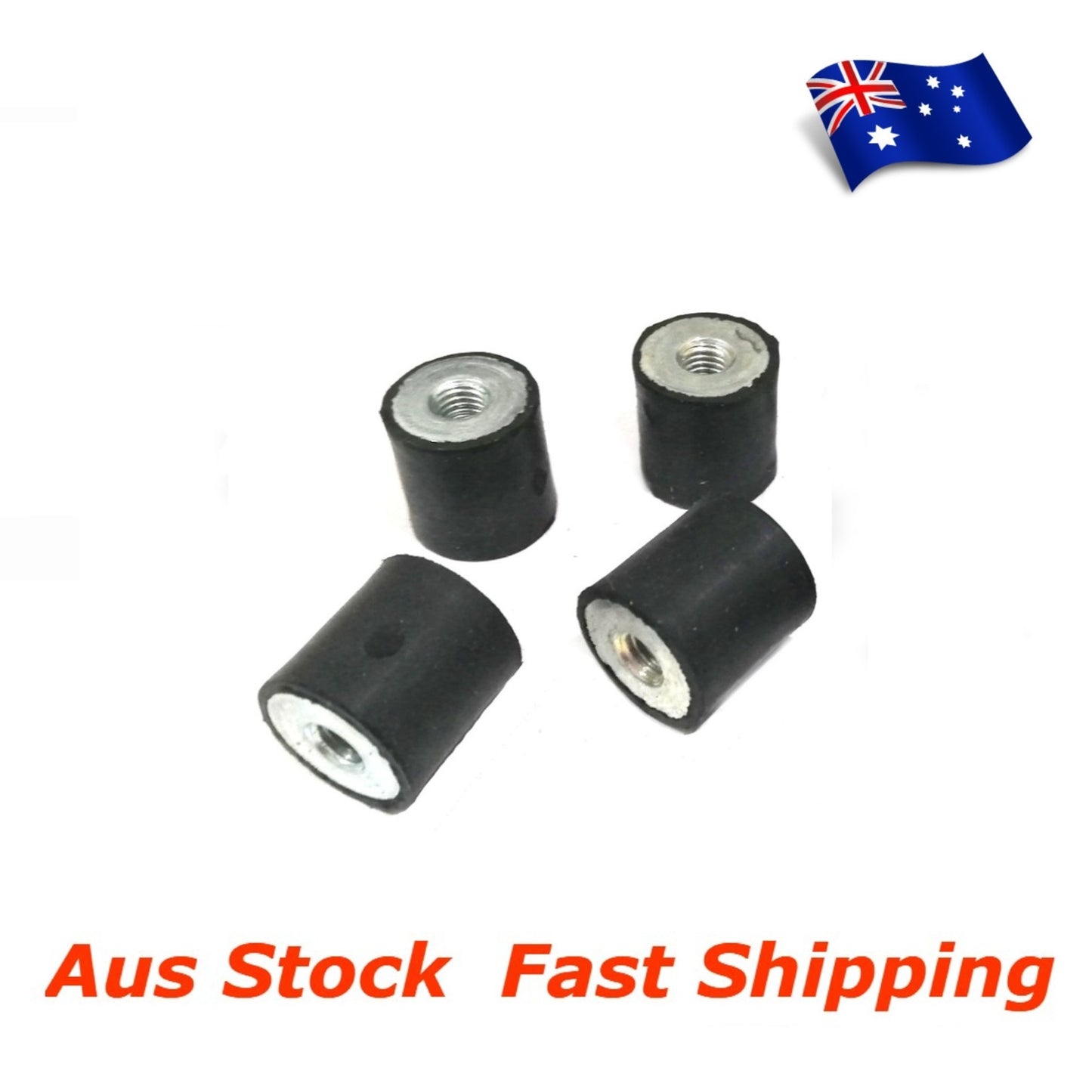 M6 Rubber Anti Vibration Rubber Bobbin Mount Female Female FF 4pc